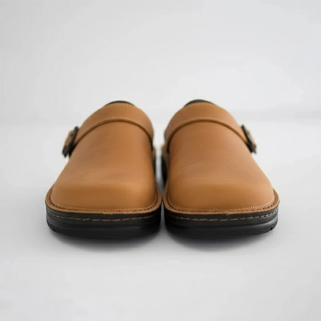 Men’s Orthopedic Leather Slip On Clogs