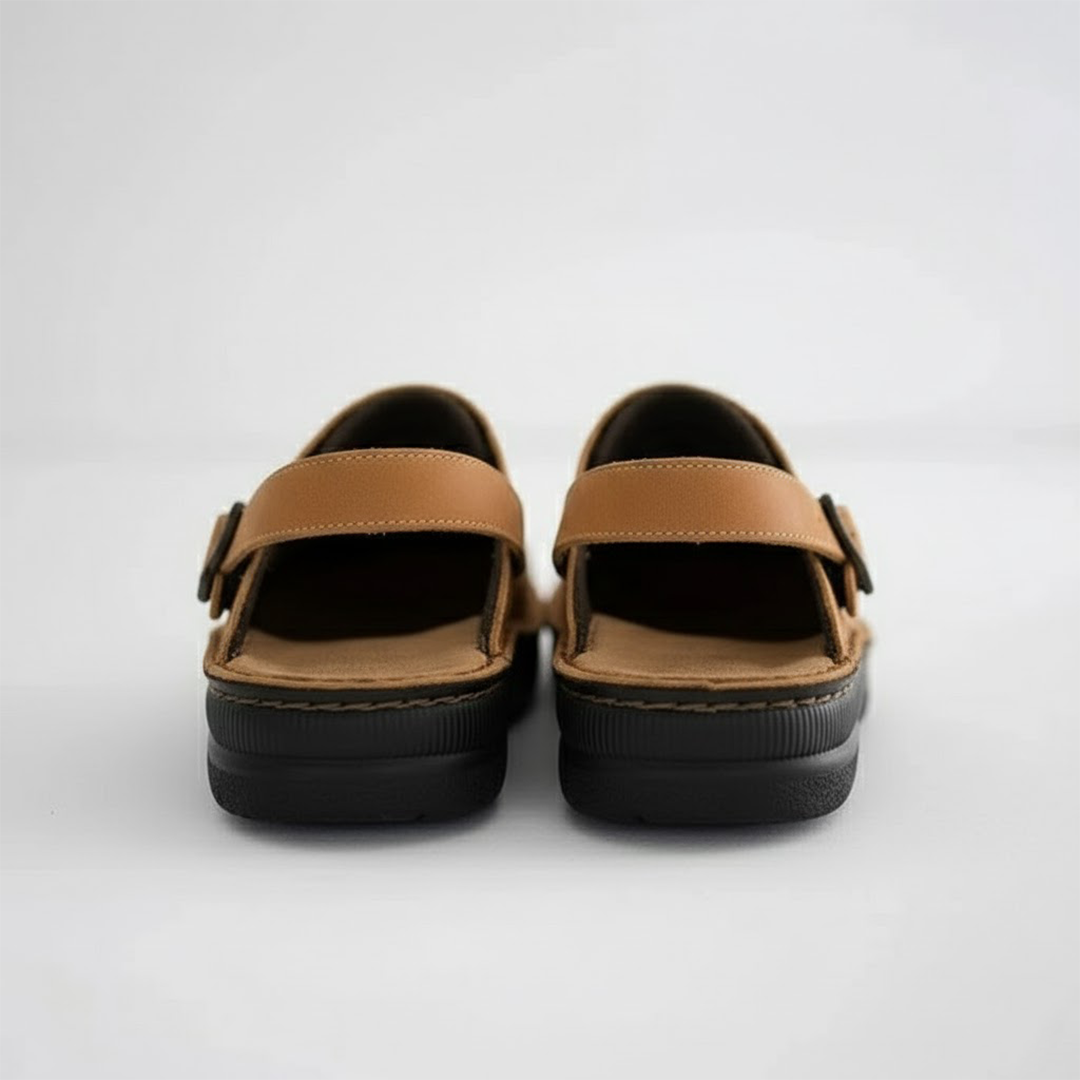 Men’s Orthopedic Leather Slip On Clogs