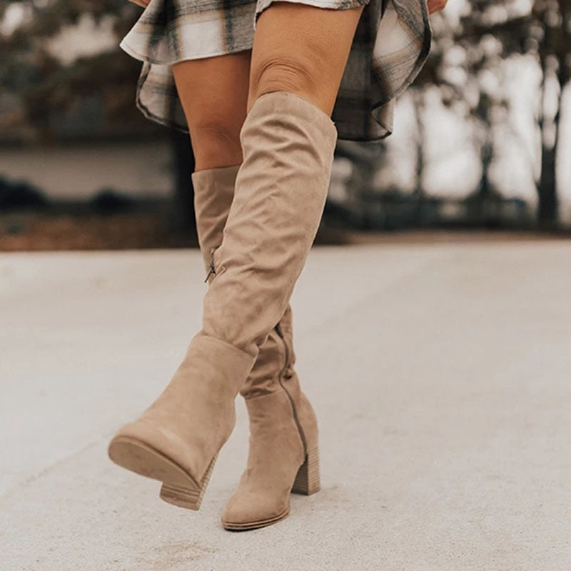 Maya | Women’s Chic High Heel Knee-High Boots