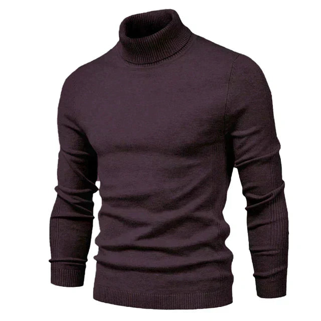Casual Men's Turtleneck Knit Sweater