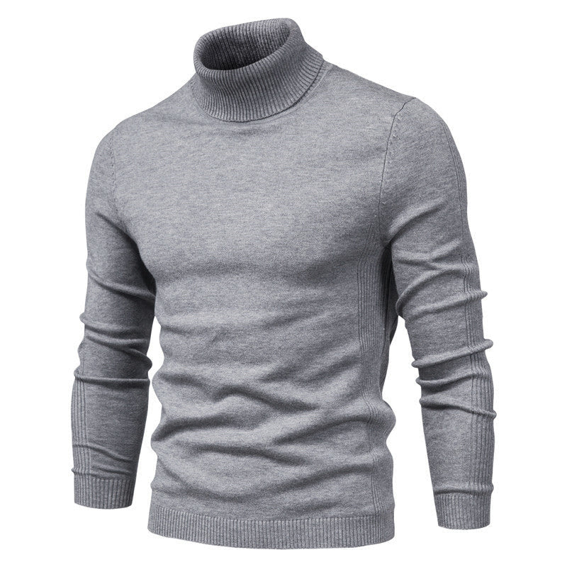 Casual Men's Turtleneck Knit Sweater