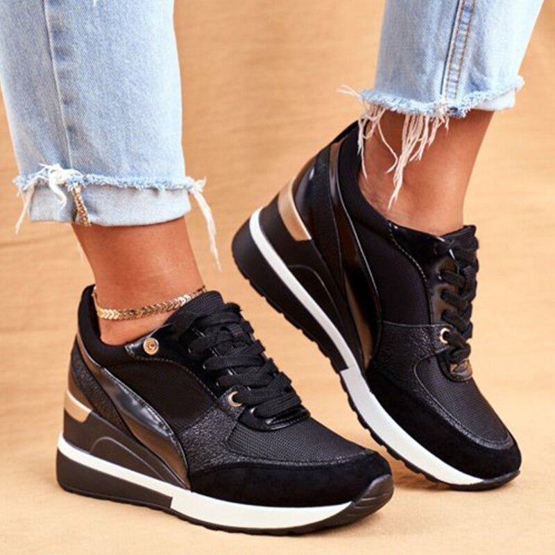 Maisy | Women's Slip-Resistant Wedge Sneakers With 5 cm Heel