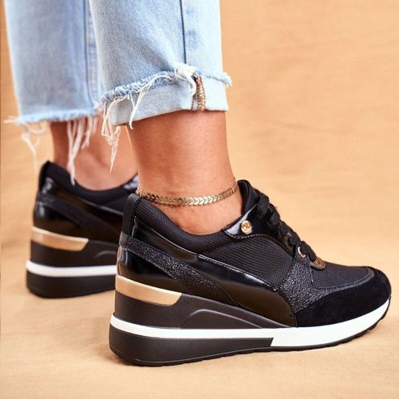 Maisy | Women's Slip-Resistant Wedge Sneakers With 5 cm Heel