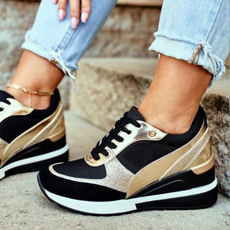 Maisy | Women's Slip-Resistant Wedge Sneakers With 5 cm Heel
