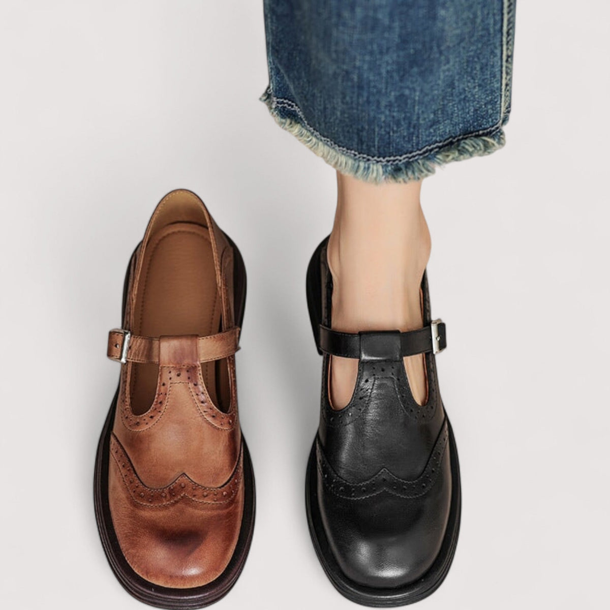 Elegant Leather Mary Jane Shoes