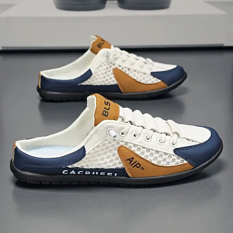 Owen | Men's Backless Lace-Up Half-Shoe Slip-On Sneaker Mules