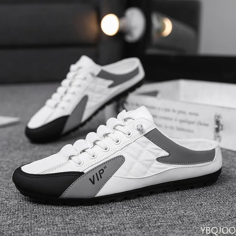 Owen | Men's Backless Lace-Up Half-Shoe Slip-On Sneaker Mules