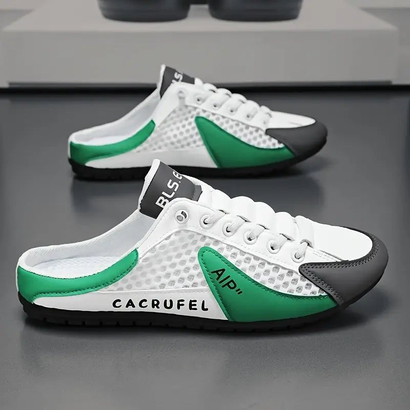Owen | Men's Backless Lace-Up Half-Shoe Slip-On Sneaker Mules