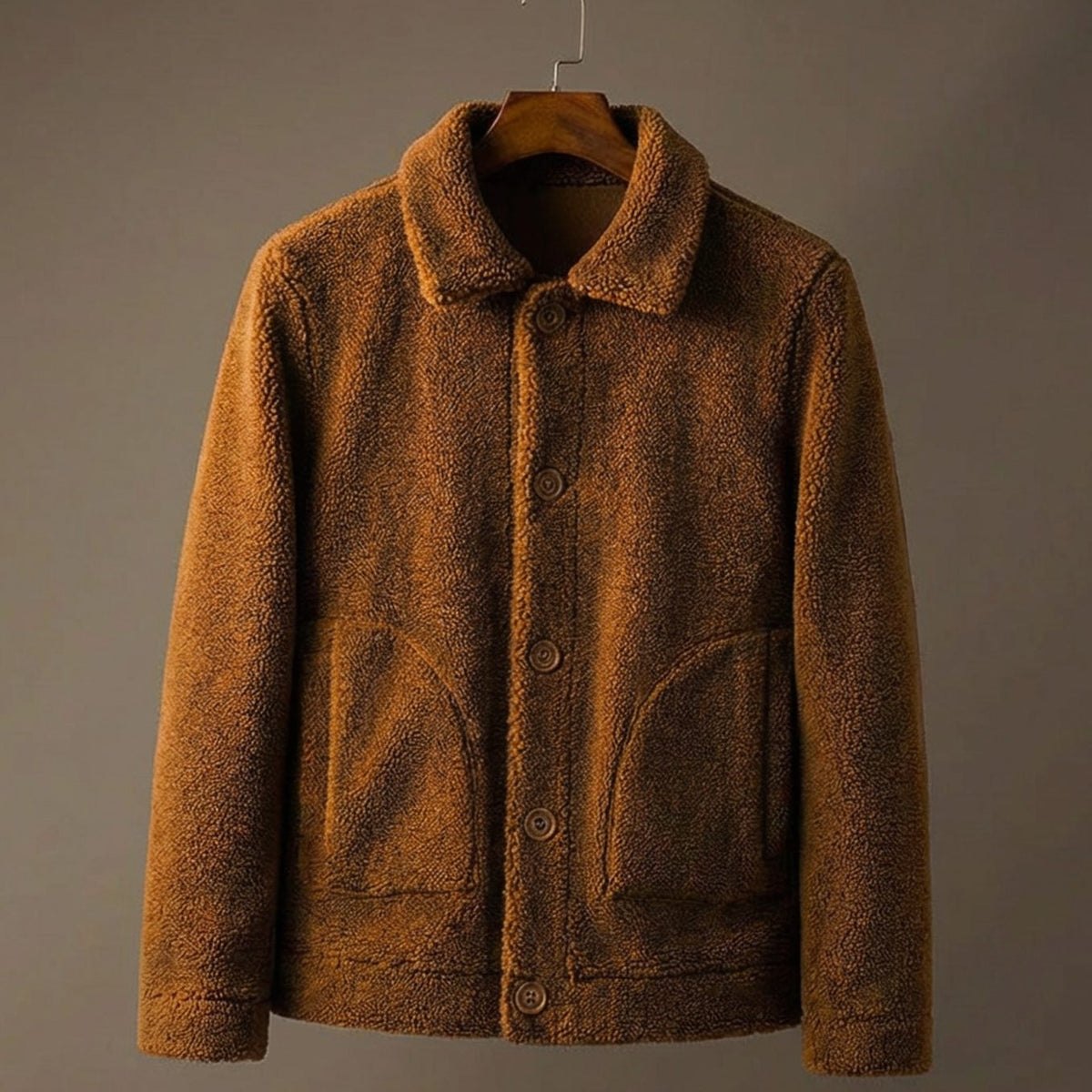 Nathan | Men's Button-Front Sherpa Fleece Winter Jacket