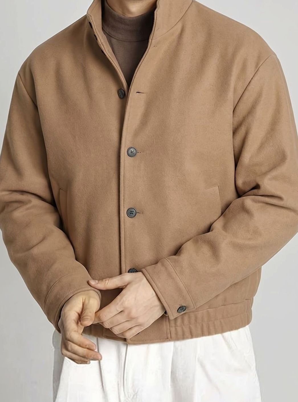 Matthew | Men's Button-Front Wool-Look Bomber Jacket