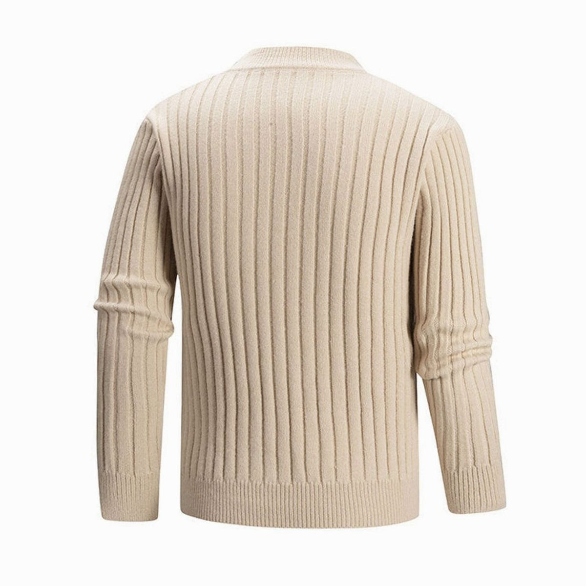 Ryan | Men's Cable-Knit Mock-Neck Ribbed Sleeve Pullover Sweater
