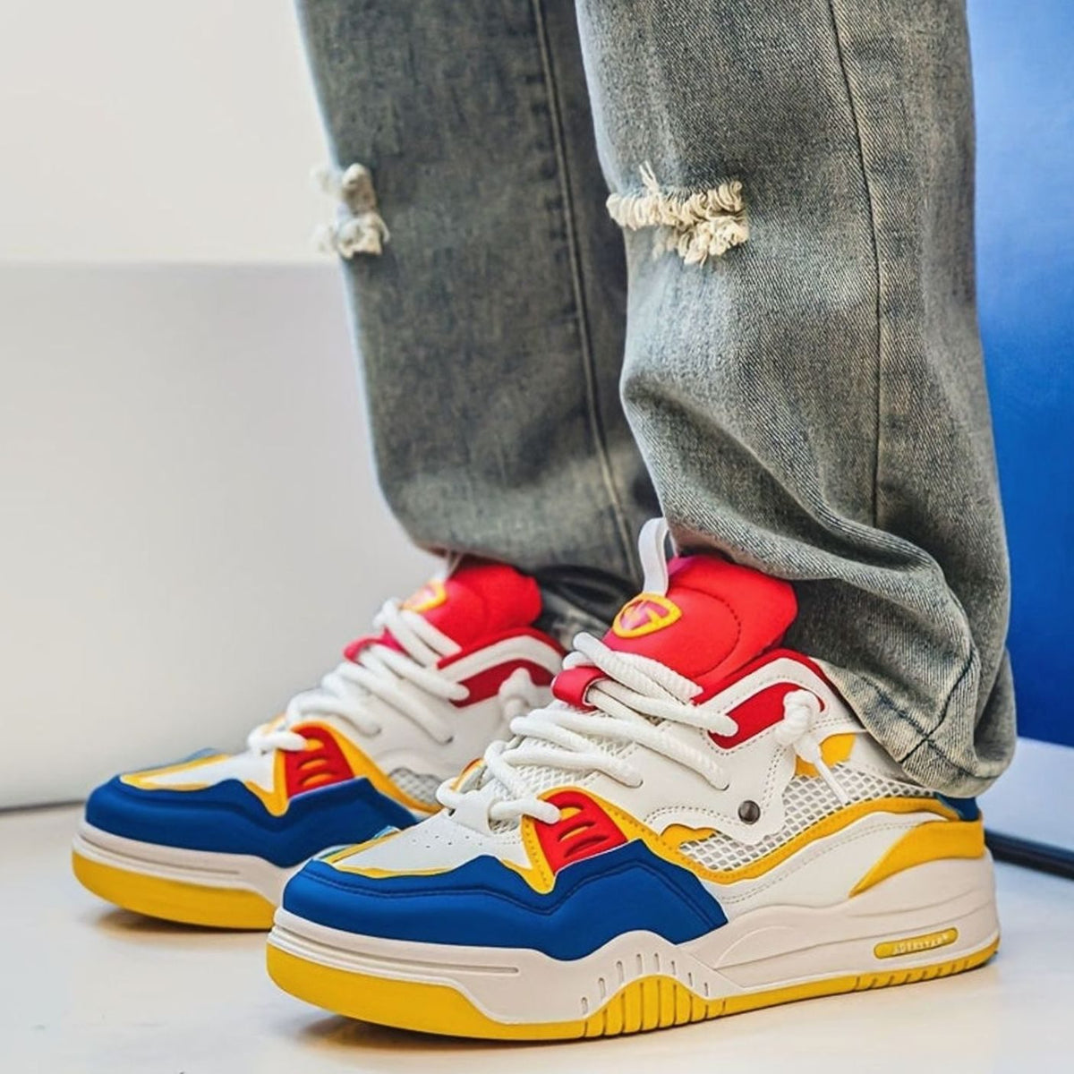 Elijah | Men's Chunky Low-Top Lace-Up Fashion Sneakers