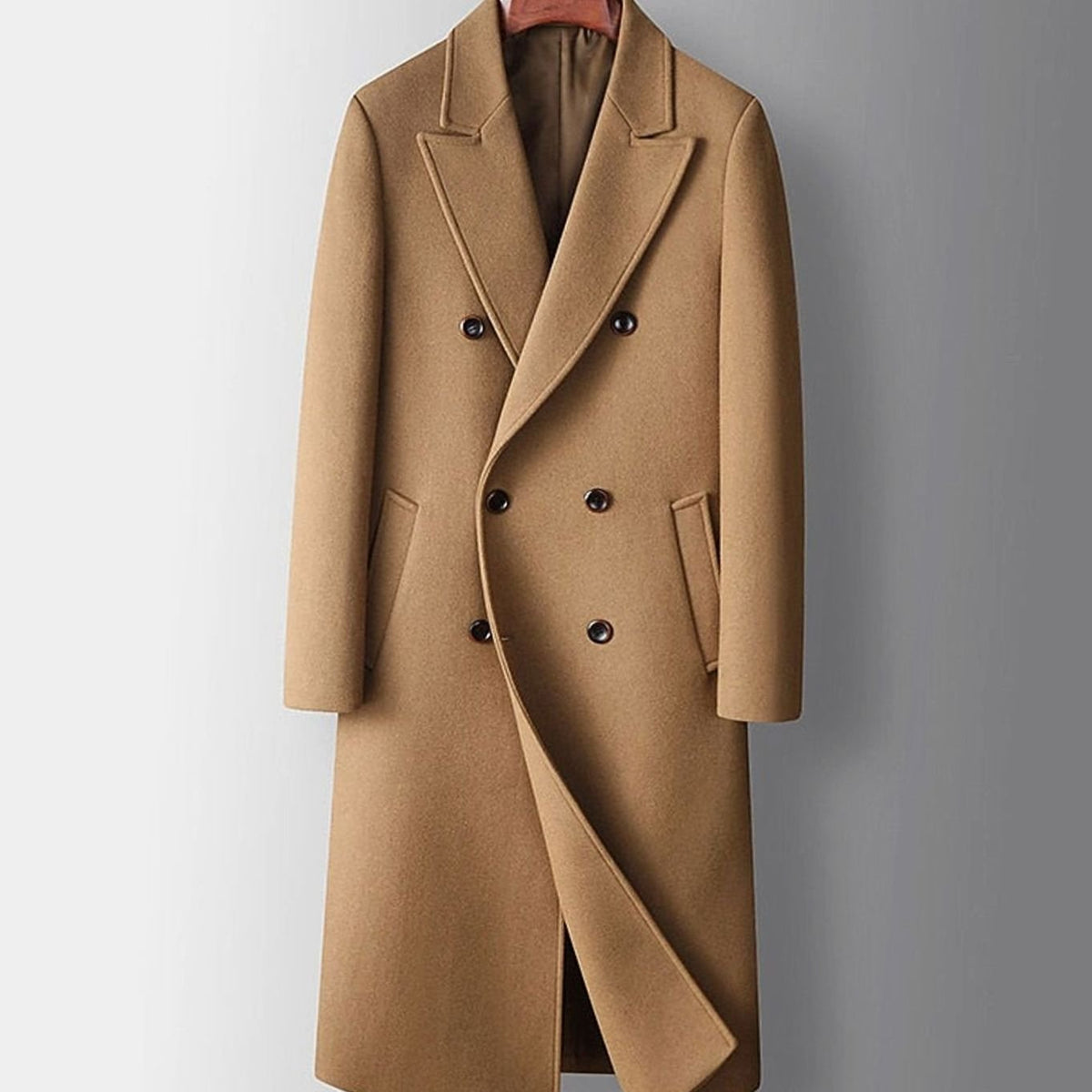 Lucas | Men's Double-Breasted Wool Overcoat Long Tailored Coat