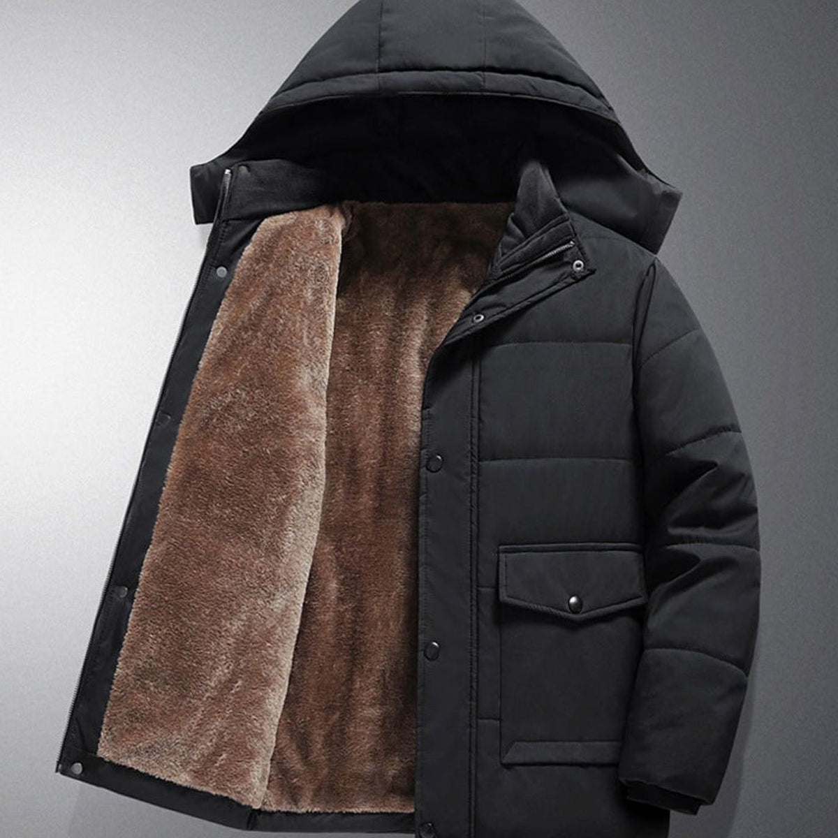 Lucas | Men's Fleece-Lined Hooded Quilted Puffer Jacket