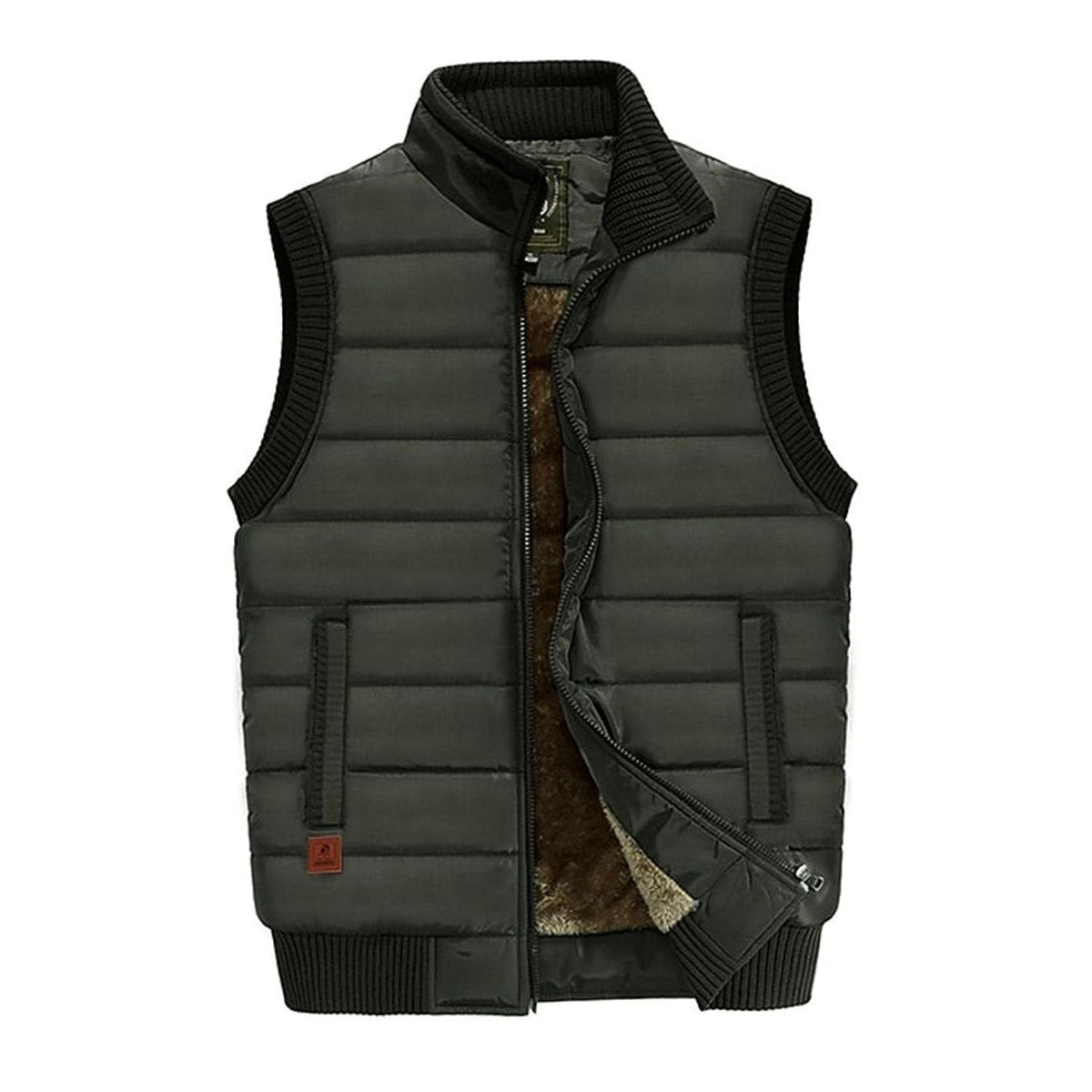 Sebastian | Men's Fleece-Lined Quilted Stand-Collar Sleeveless Vest