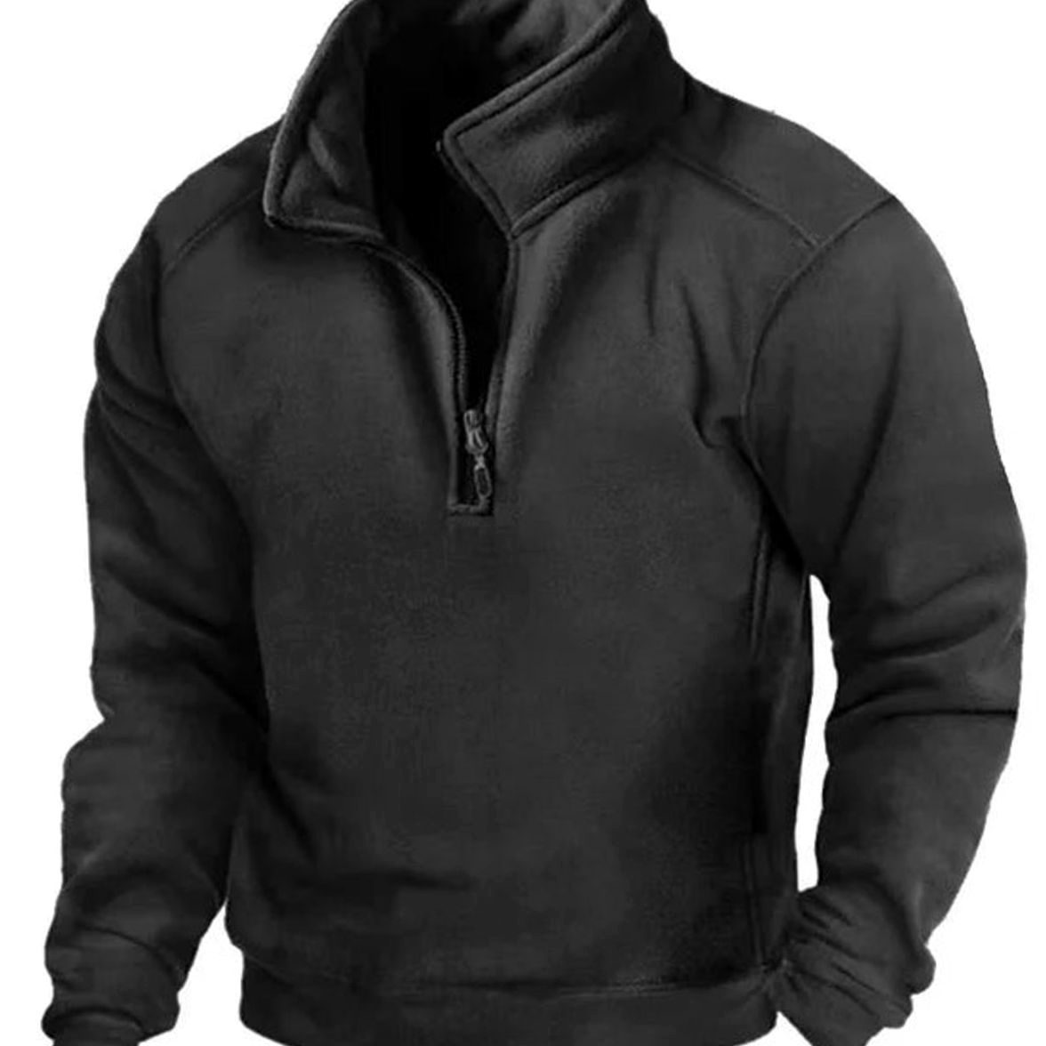 Sebastian | Men's Fleece Quarter-Zip Stand-Collar Pullover Sweater