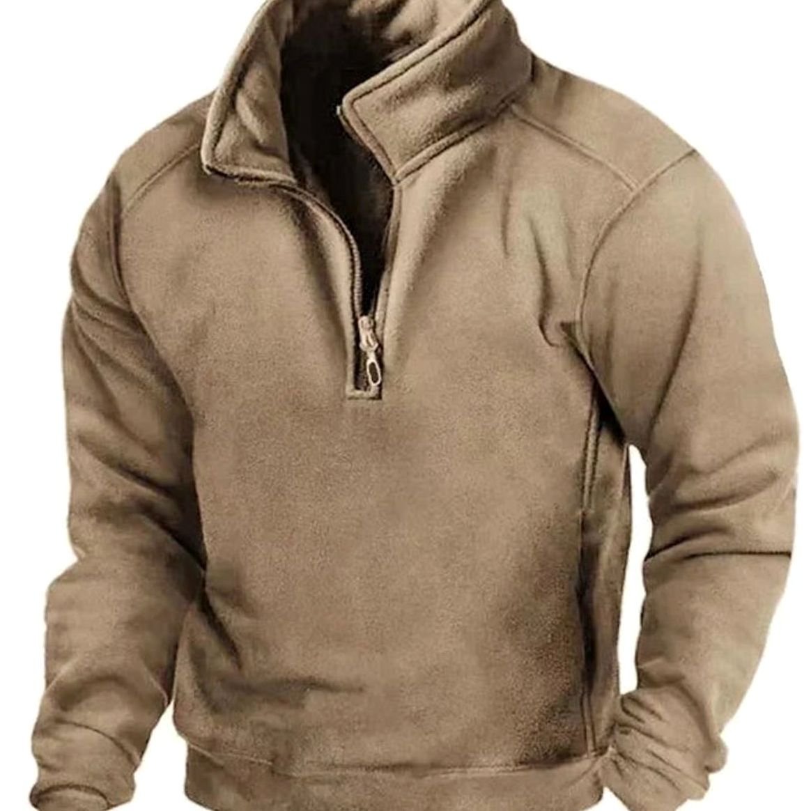 Sebastian | Men's Fleece Quarter-Zip Stand-Collar Pullover Sweater