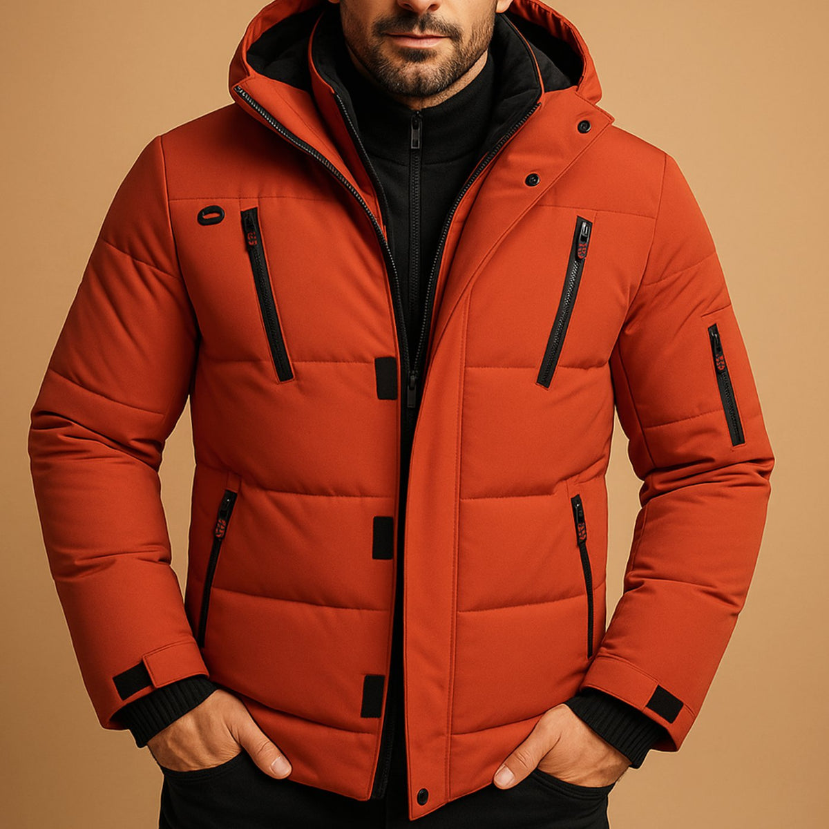 Jackson | Men's Heavy-Duty Insulated Hooded Puffer Winter Jacket
