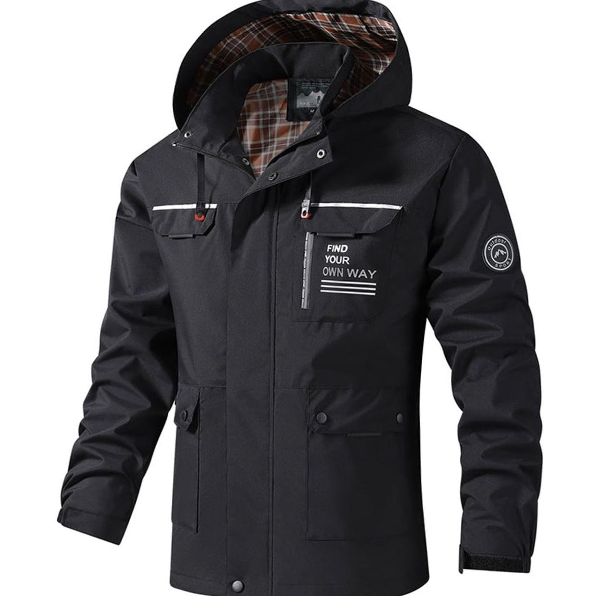 Jackson | Men's Hooded Water-Resistant Outdoor Jacket Multi-Pocket
