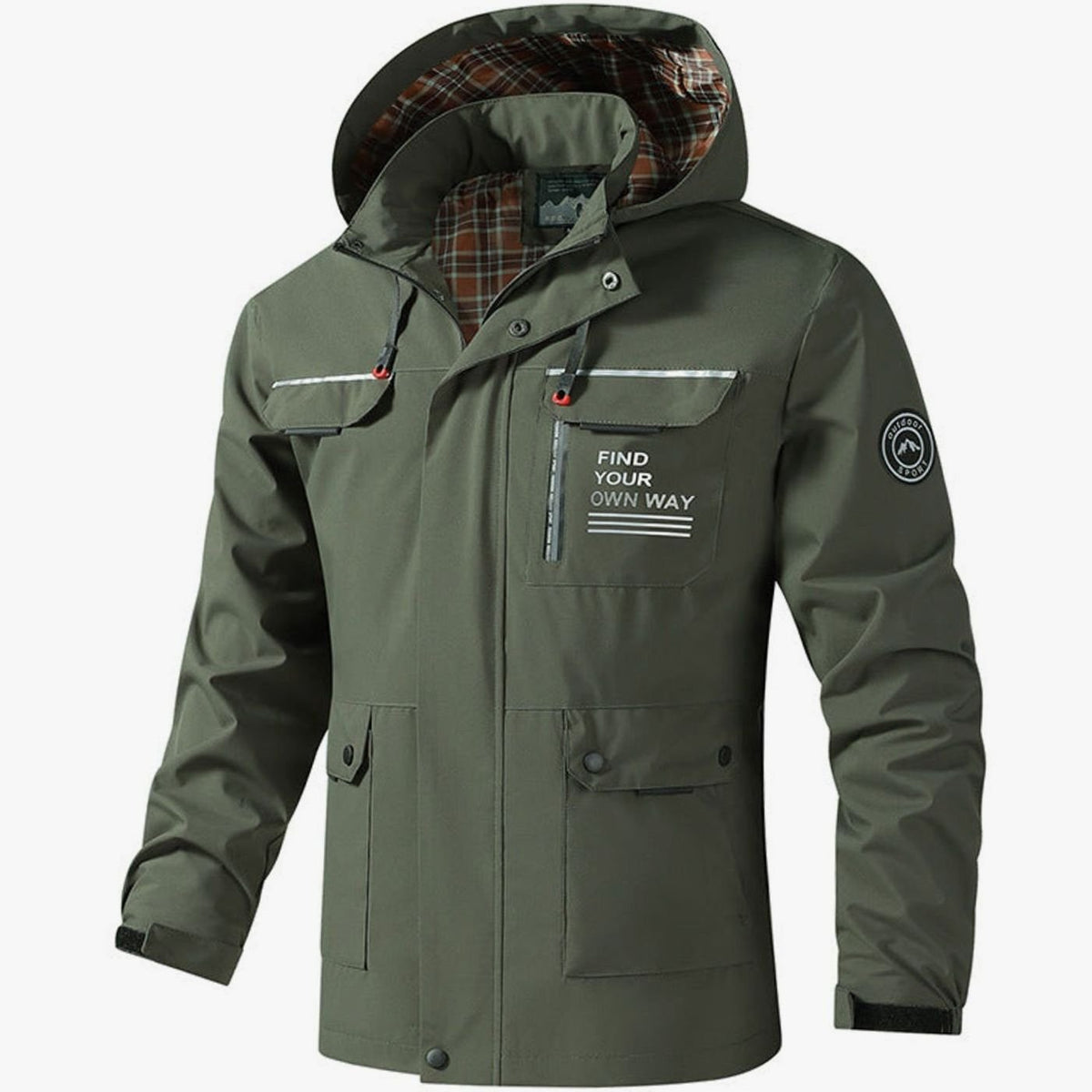Jackson | Men's Hooded Water-Resistant Outdoor Jacket Multi-Pocket