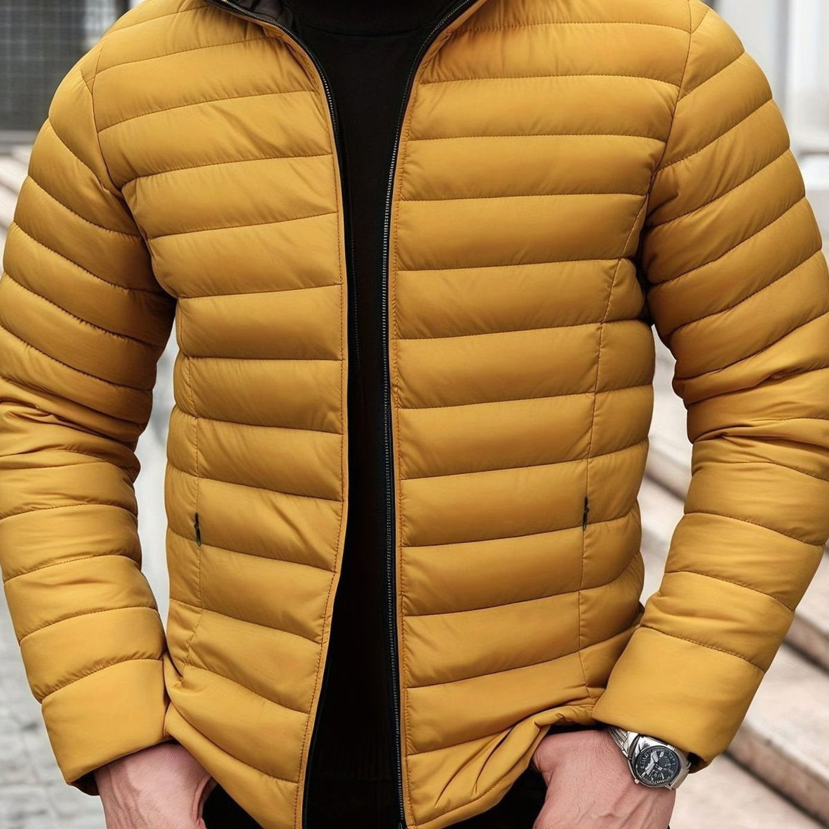 Sebastian | Men's Lightweight Quilted Puffer Jacket Zip-Up Windproof