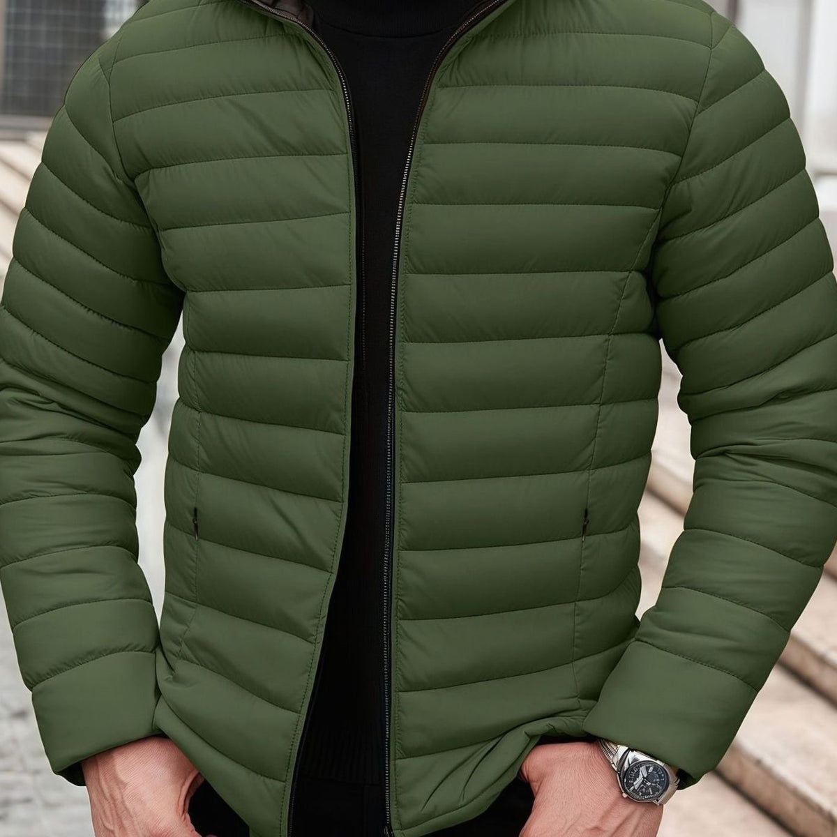 Sebastian | Men's Lightweight Quilted Puffer Jacket Zip-Up Windproof