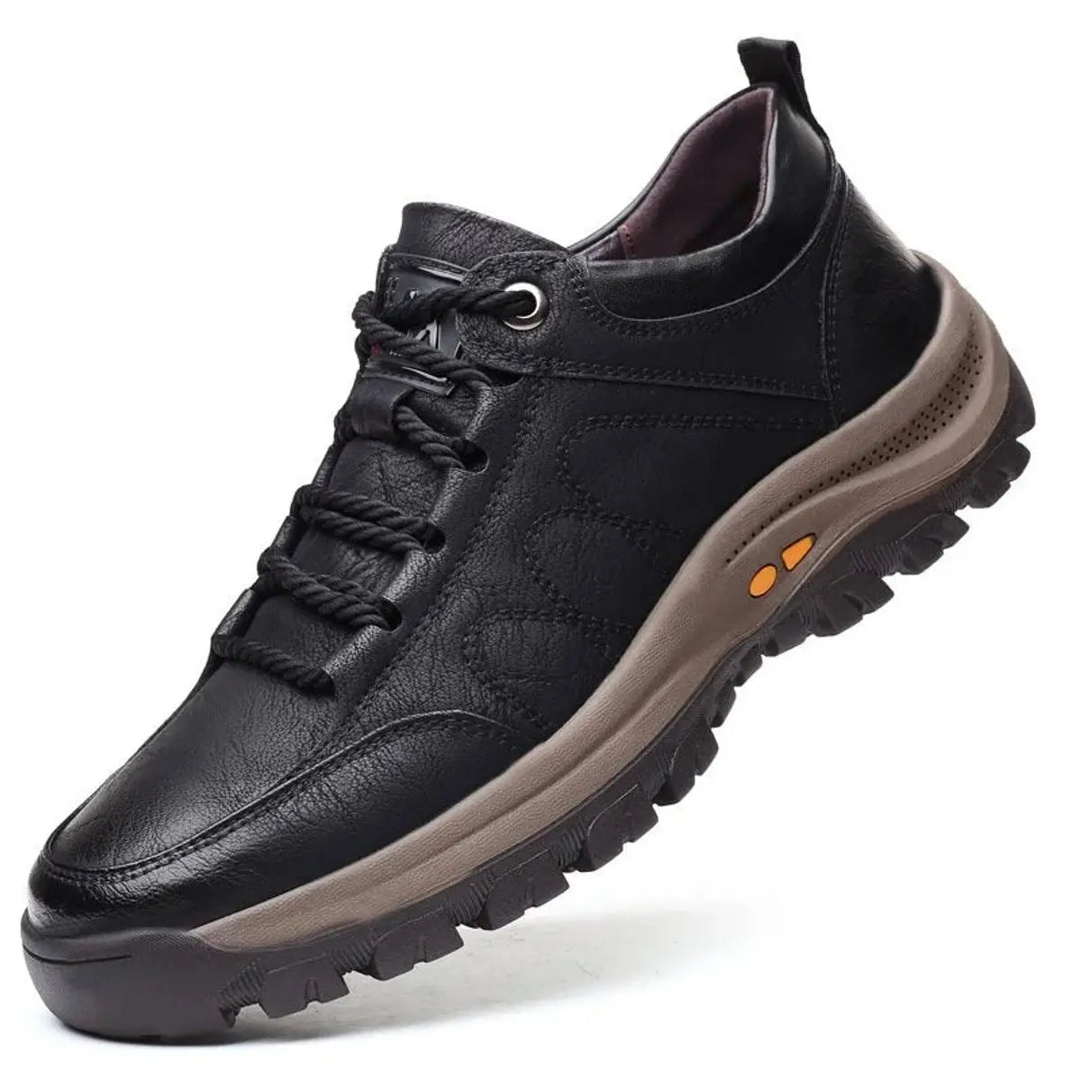 Men's Orthopedic Waterproof Leather Lace-Up Casual Shoes
