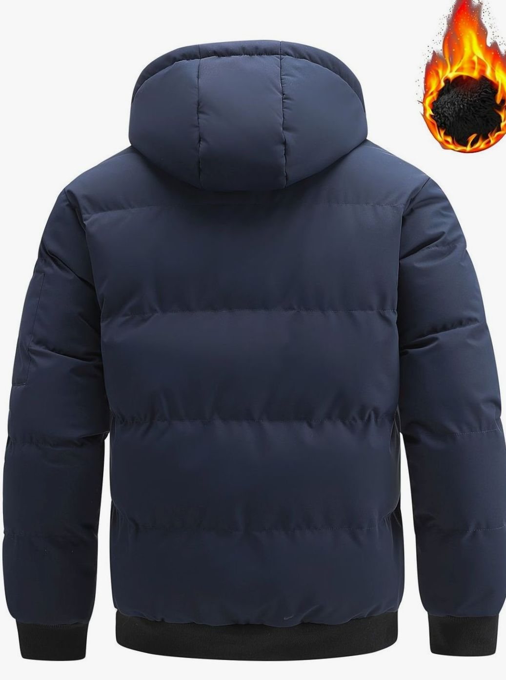 Ryan | Men's Quilted Hooded Puffer Winter Jacket Ribbed Cuffs