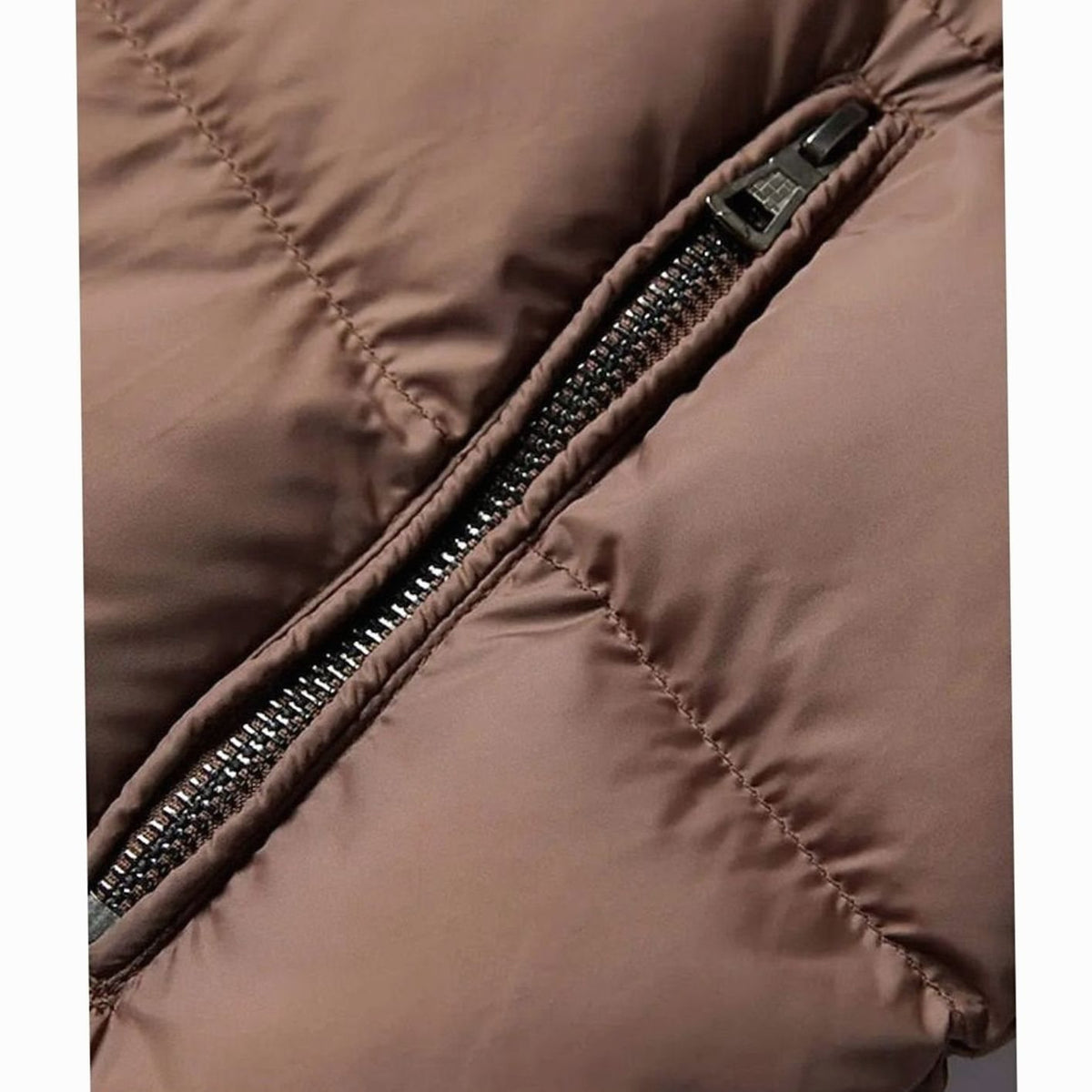 Owen | Men's Quilted Jacket Insulated Faux Leather Fleece-Collar Winter Coat