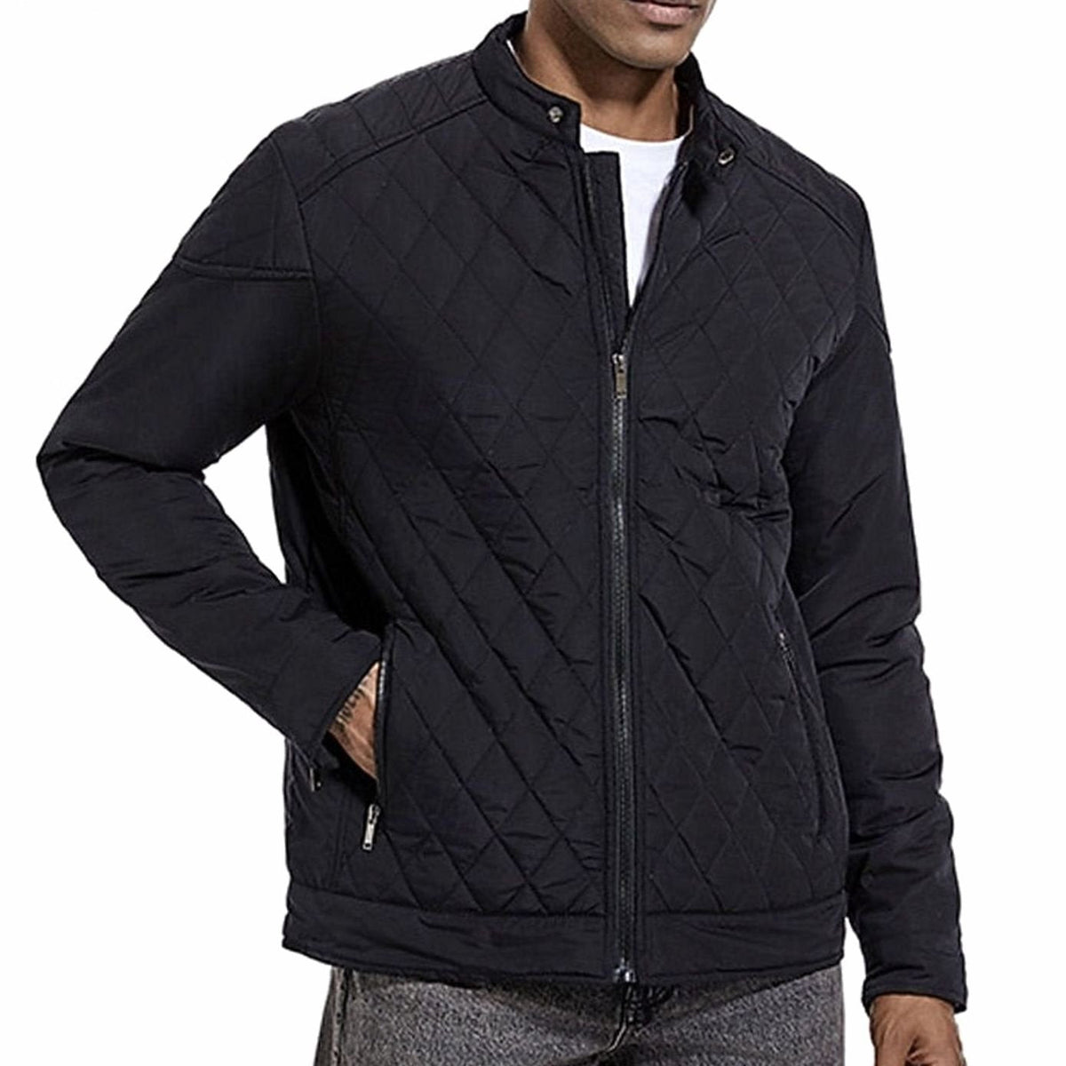 Owen | Men's Quilted Stand-Collar Full-Zip Insulated Jacket