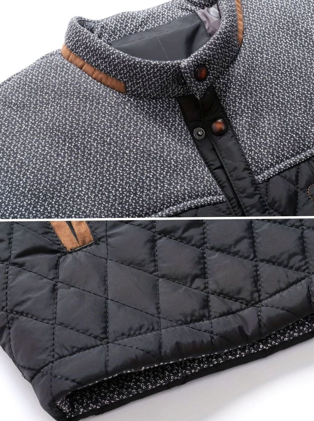 Lucas | Men's Quilted Stand-Collar Snap-Front Insulated Jacket