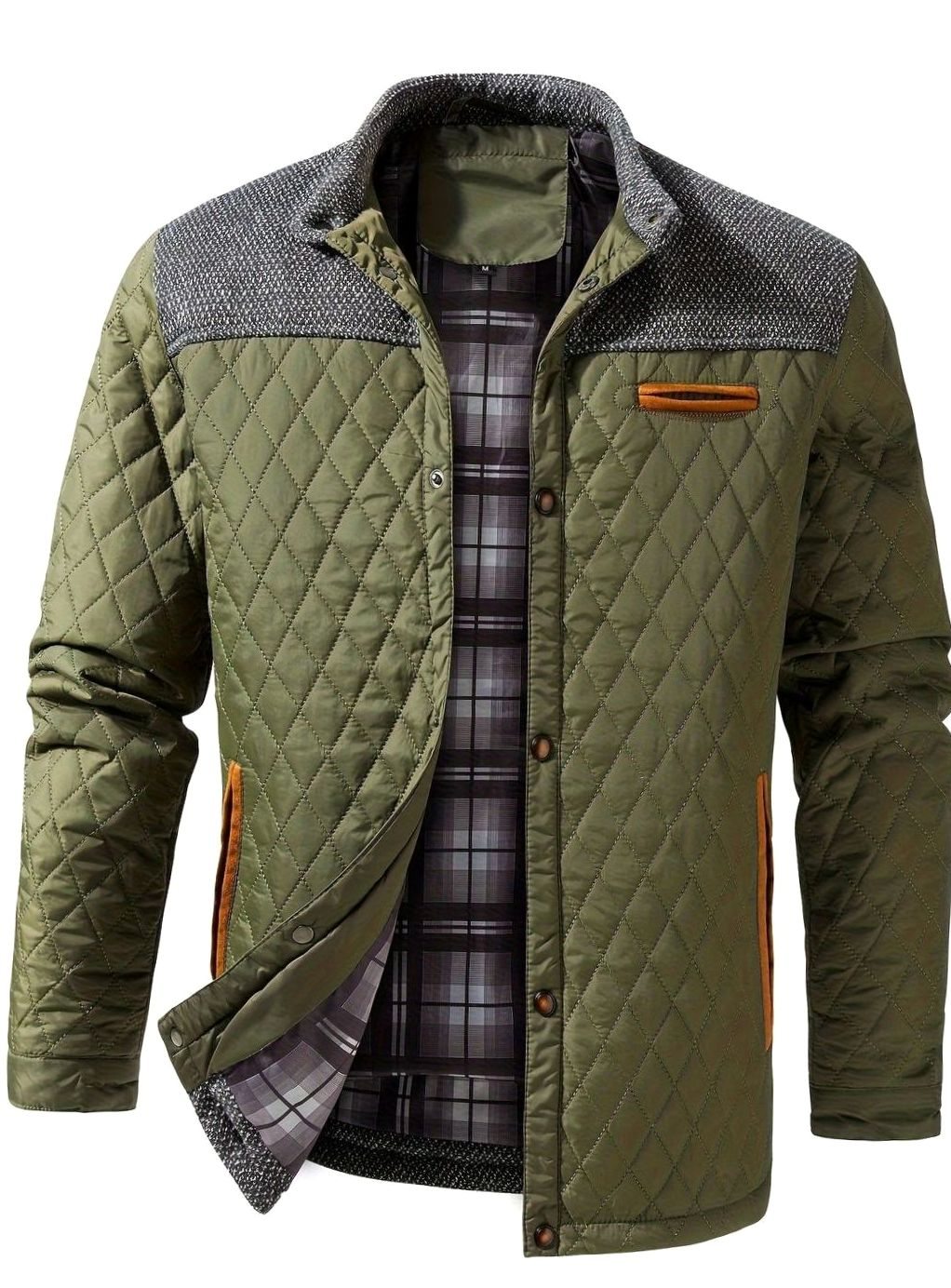 Lucas | Men's Quilted Stand-Collar Snap-Front Insulated Jacket