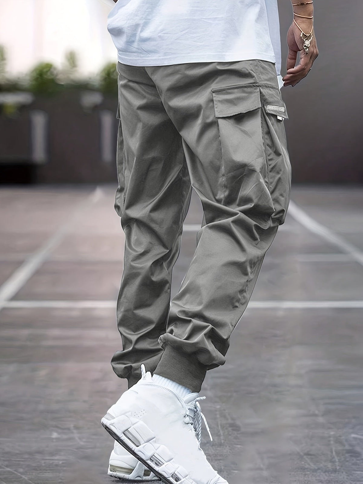 Daniel | Men's Relaxed-Fit Drawstring Cuffed Ankle Cargo Jogger Pants