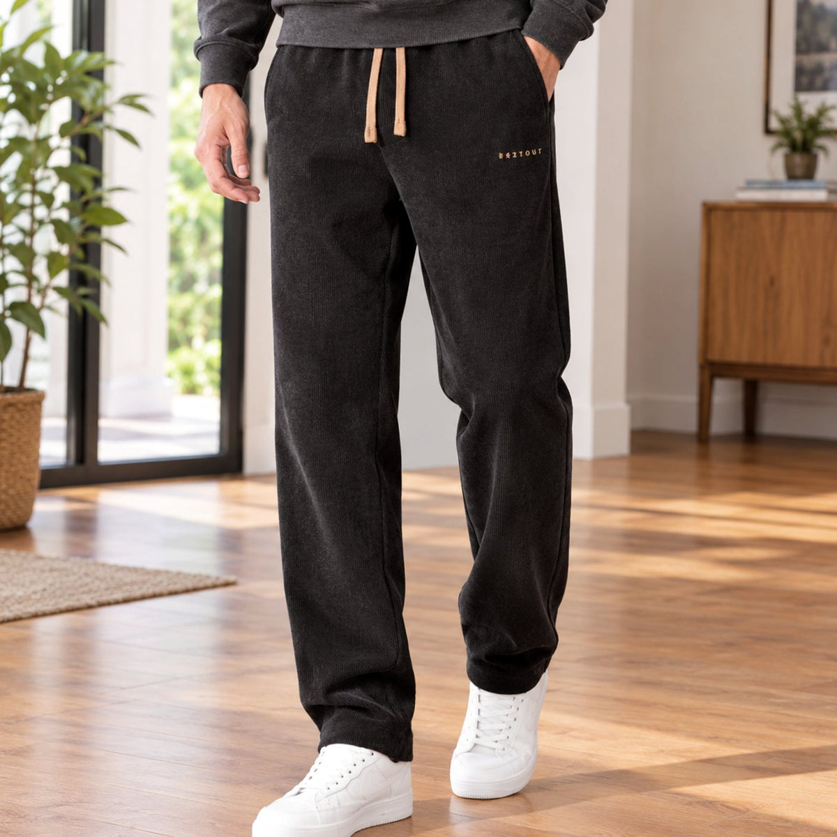 Sebastian | Men's Relaxed Straight-Leg Corduroy Drawstring Pants