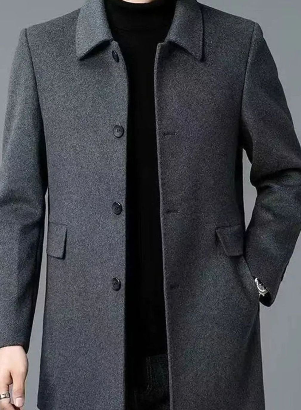 Nathan | Men's Single-Breasted Tailored Wool Overcoat