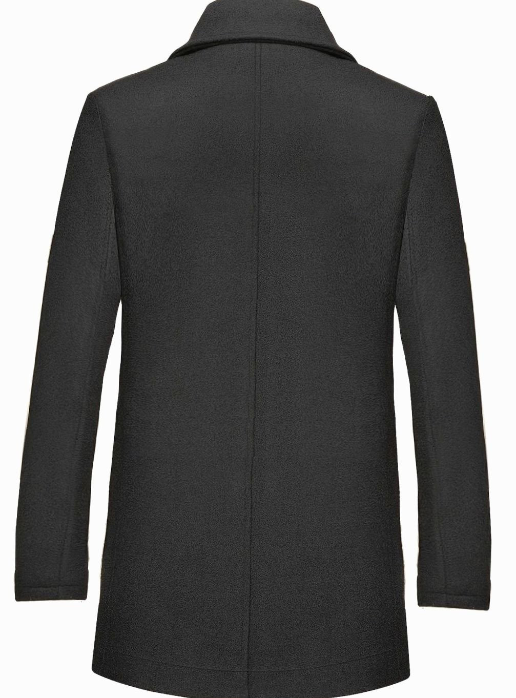 Nathan | Men's Single-Breasted Wool Overcoat Tailored Lapel Coat