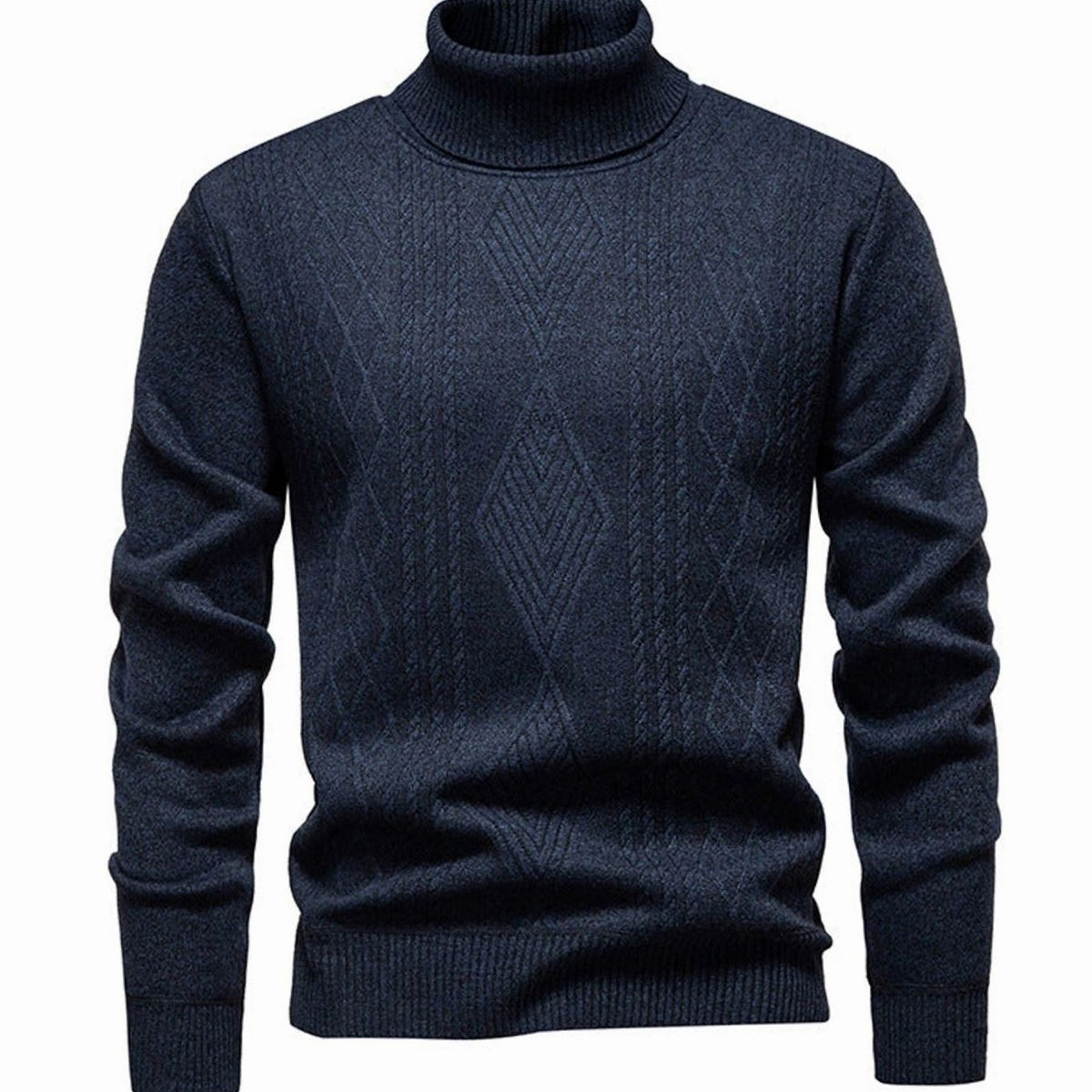 Elijah | Men's Slim-Fit Cable-Knit Turtleneck Sweater