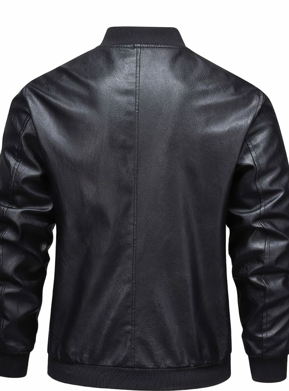 Alexander | Men's Slim-Fit Faux Leather Full-Zip Bomber Jacket