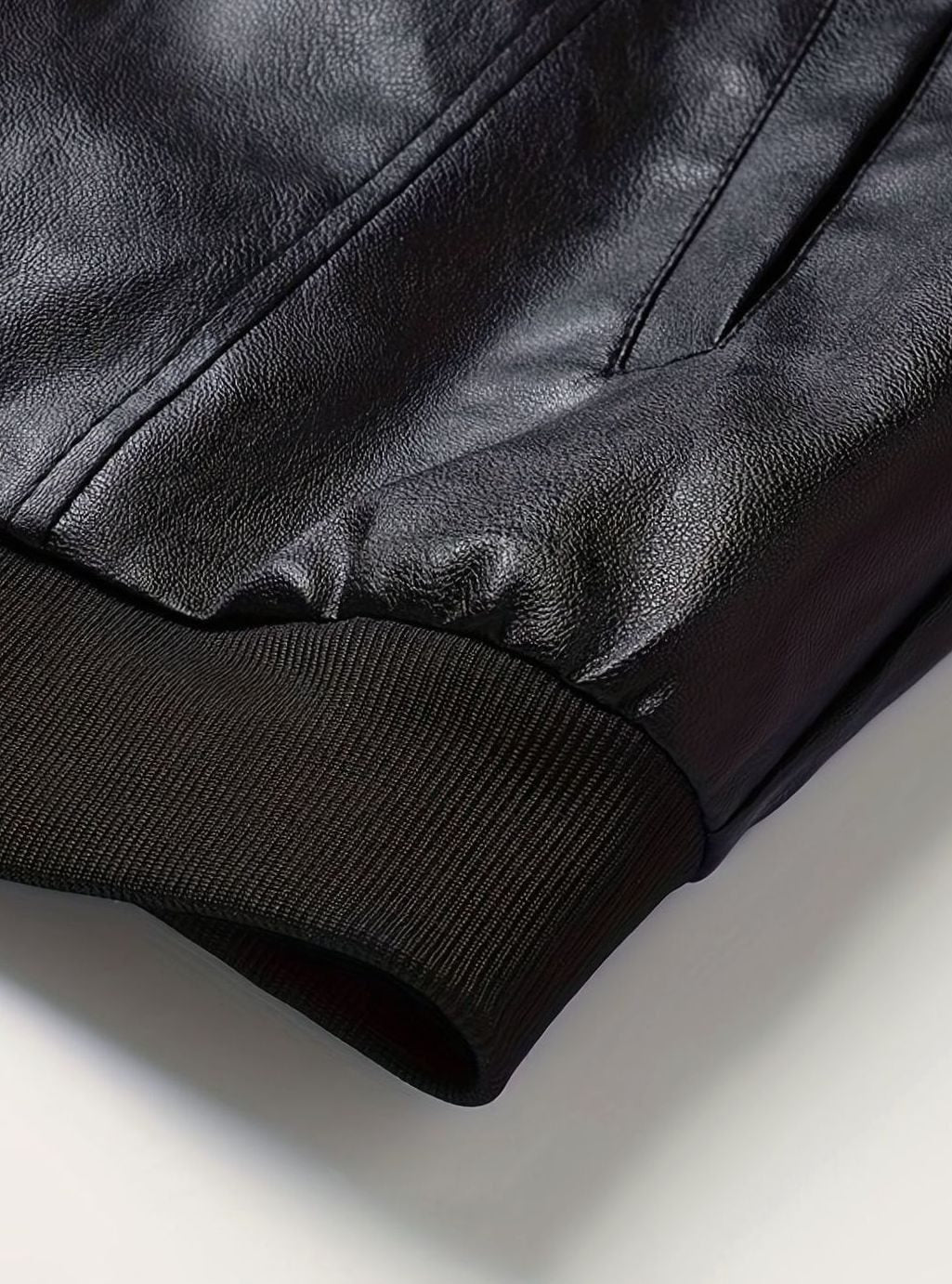 Alexander | Men's Slim-Fit Faux Leather Full-Zip Bomber Jacket