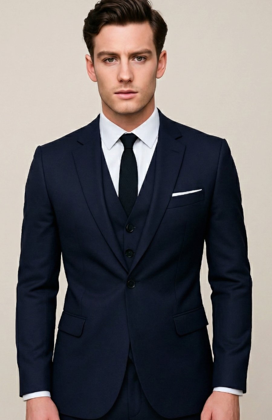 Ethan | Men's Slim-Fit Three-Piece Suit Single-Breasted Blazer Vest Pants Set