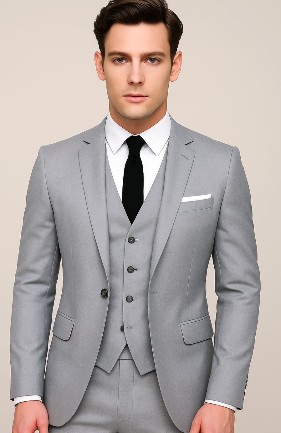 Ethan | Men's Slim-Fit Three-Piece Suit Single-Breasted Blazer Vest Pants Set