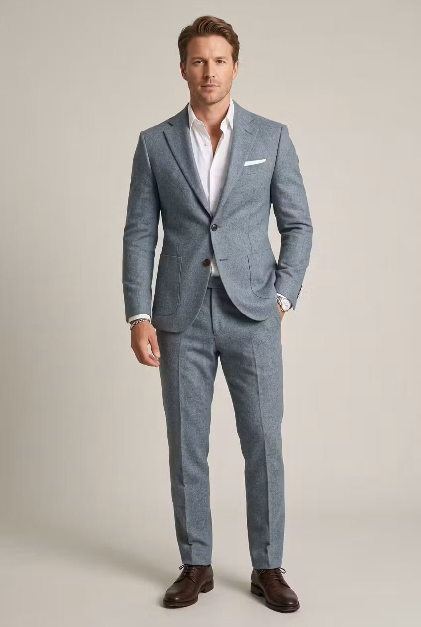 Alexander | Men's Slim-Fit Two-Piece Suit Structured Blazer Pants Set