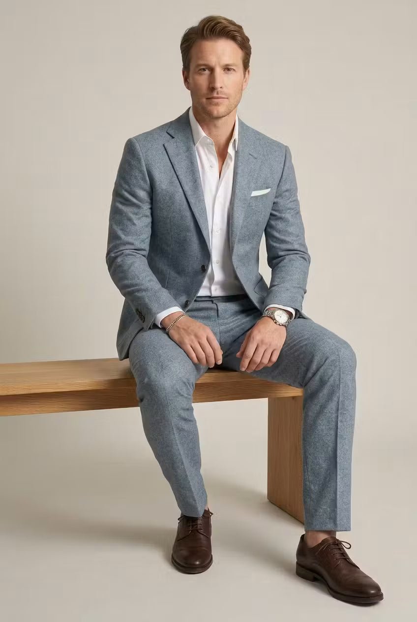 Alexander | Men's Slim-Fit Two-Piece Suit Structured Blazer Pants Set