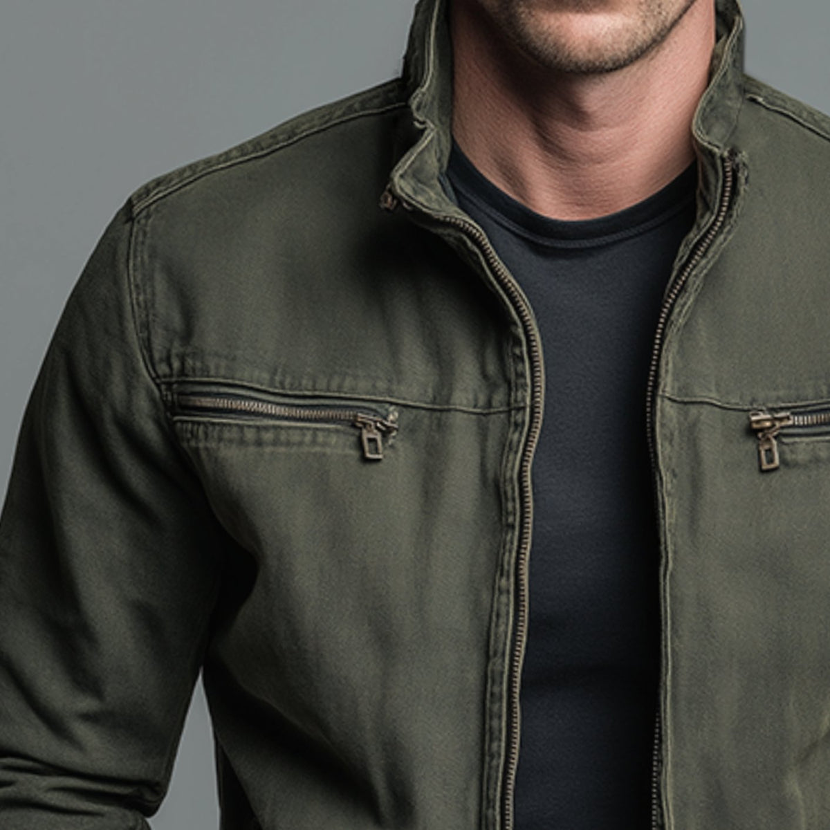 Sebastian | Men's Stand-Collar Full-Zip Slim-Fit Bomber Jacket