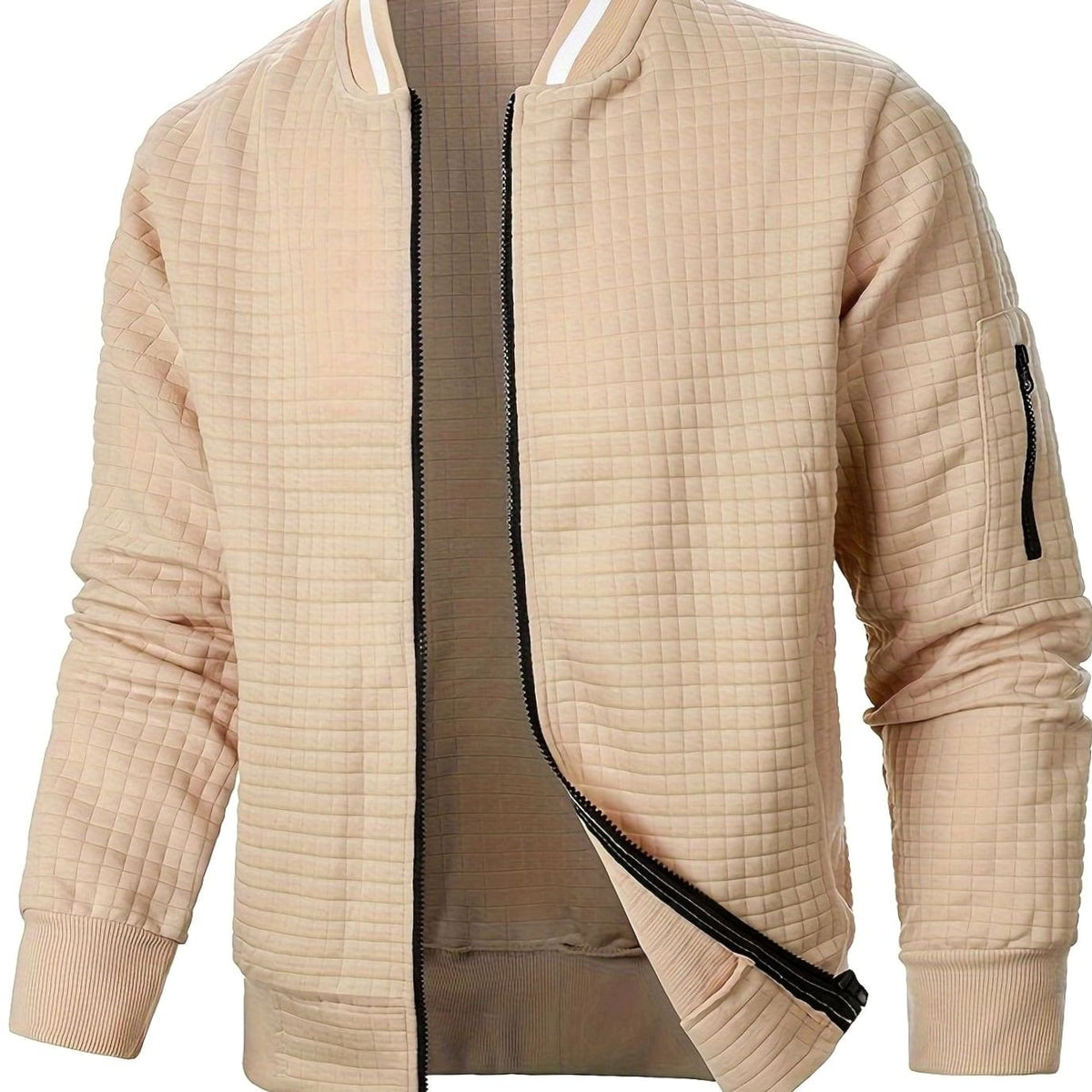 Jackson | Men's Textured Grid Full-Zip Bomber Jacket