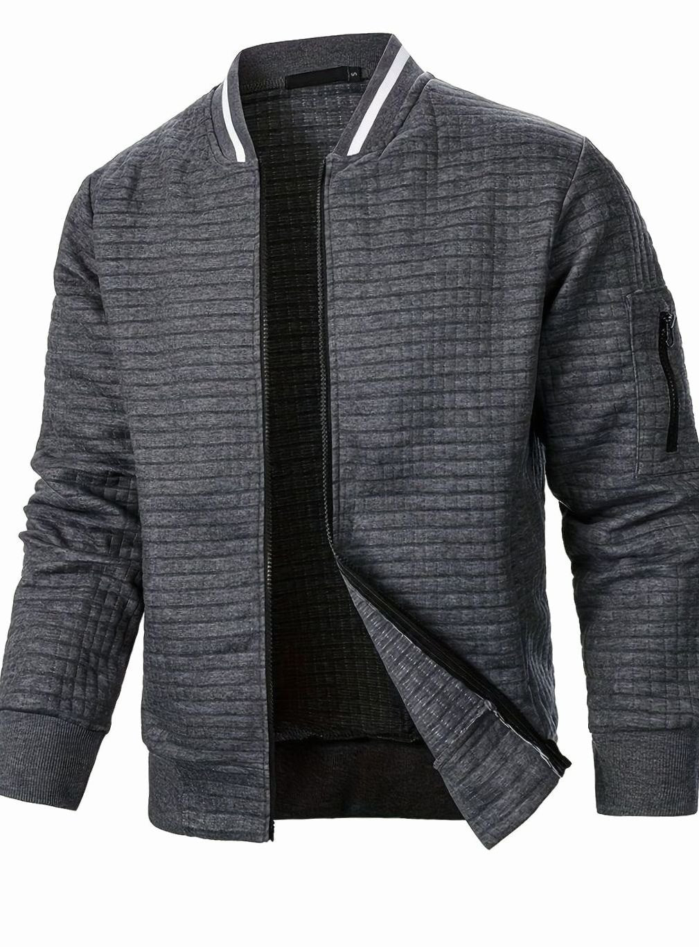 Jackson | Men's Textured Grid Full-Zip Bomber Jacket