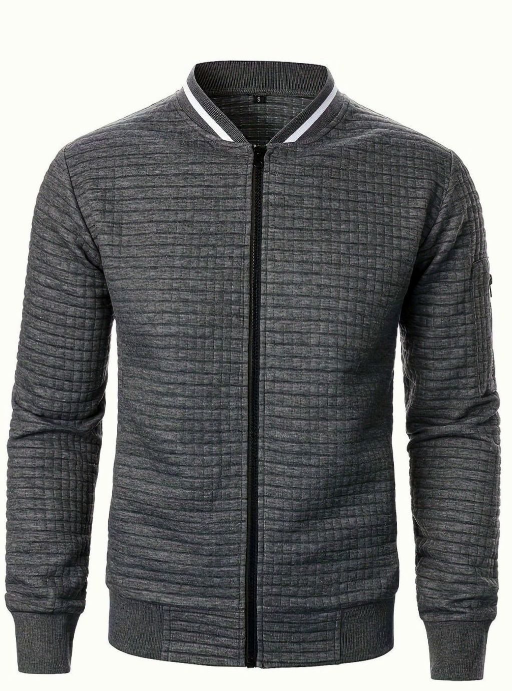 Jackson | Men's Textured Grid Full-Zip Bomber Jacket