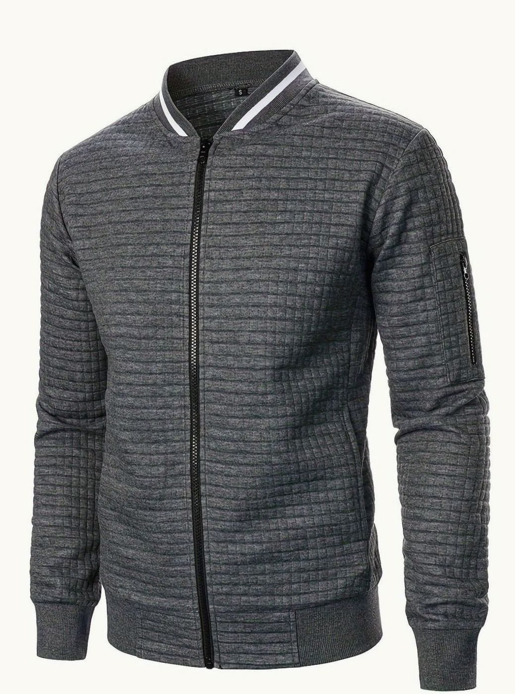 Jackson | Men's Textured Grid Full-Zip Bomber Jacket