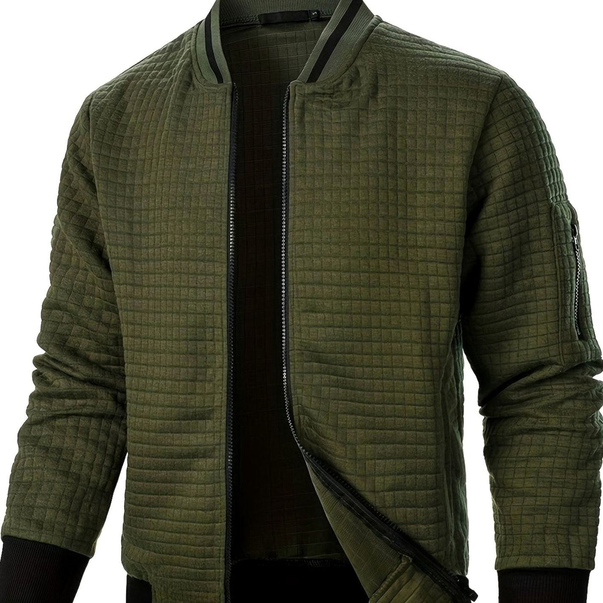 Jackson | Men's Textured Grid Full-Zip Bomber Jacket