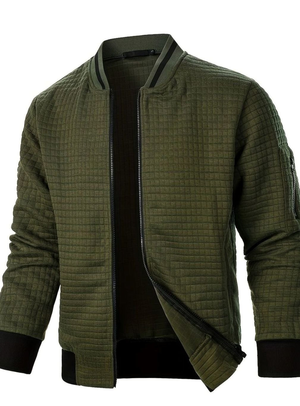 Jackson | Men's Textured Grid Full-Zip Bomber Jacket